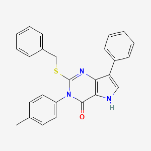 2-(benzylthio)-7-phenyl-3-(p-tolyl)-3H-pyrrolo[3,2-d]pyrimidin-4(5H)-one