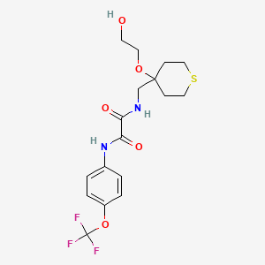 molecular formula C17H21F3N2O5S B2644325 N-{[4-(2-hydroxyethoxy)thian-4-yl]methyl}-N'-[4-(trifluoromethoxy)phenyl]ethanediamide CAS No. 2309798-42-1