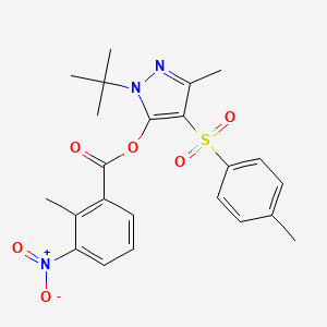 1-(tert-butyl)-3-methyl-4-tosyl-1H-pyrazol-5-yl 2-methyl-3-nitrobenzoate