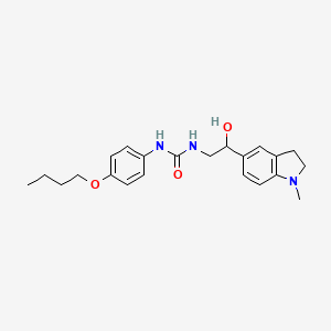 molecular formula C22H29N3O3 B2644347 1-(4-Butoxyphenyl)-3-(2-hydroxy-2-(1-methylindolin-5-yl)ethyl)urea CAS No. 1705165-55-4
