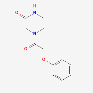 molecular formula C12H14N2O3 B2644356 4-(2-Phenoxyacetyl)piperazin-2-one CAS No. 587850-66-6