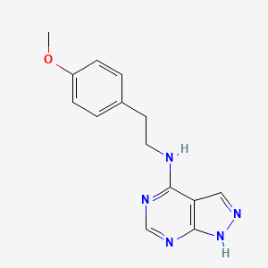 molecular formula C14H15N5O B2644416 N-[2-(4-methoxyphenyl)ethyl]-1H-pyrazolo[3,4-d]pyrimidin-4-amine CAS No. 1021023-72-2