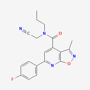 N-(cyanomethyl)-6-(4-fluorophenyl)-3-methyl-N-propyl-[1,2]oxazolo[5,4-b]pyridine-4-carboxamide