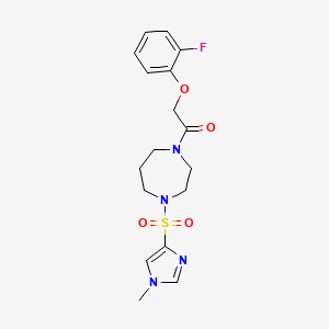 2-(2-fluorophenoxy)-1-(4-((1-methyl-1H-imidazol-4-yl)sulfonyl)-1,4-diazepan-1-yl)ethanone