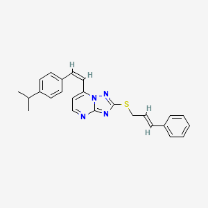 7-(4-Isopropylstyryl)-2-[(3-phenyl-2-propenyl)sulfanyl][1,2,4]triazolo[1,5-a]pyrimidine