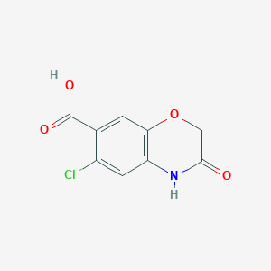 6-chloro-3-oxo-3,4-dihydro-2H-1,4-benzoxazine-7-carboxylic acid