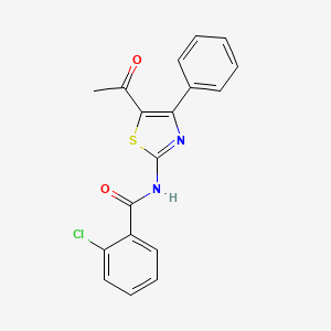 N-(5-acetyl-4-phenyl-1,3-thiazol-2-yl)-2-chlorobenzamide
