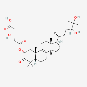 Lanost-8-en-3-one, 2-(4-carboxy-3-hydroxy-3-methyl-1-oxobutoxy)-24,25-dihydroxy-, (2alpha)-