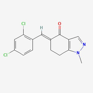 (5E)-5-[(2,4-dichlorophenyl)methylidene]-1-methyl-6,7-dihydroindazol-4-one