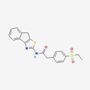 2-(4-(ethylsulfonyl)phenyl)-N-(8H-indeno[1,2-d]thiazol-2-yl)acetamide