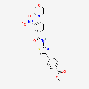 Methyl 4-(2-(4-morpholino-3-nitrobenzamido)thiazol-4-yl)benzoate