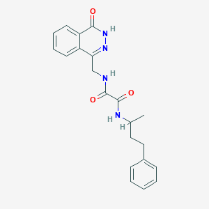 molecular formula C21H22N4O3 B2644497 N-[(4-oxo-3,4-dihydrophthalazin-1-yl)methyl]-N'-(4-phenylbutan-2-yl)ethanediamide CAS No. 923164-80-1