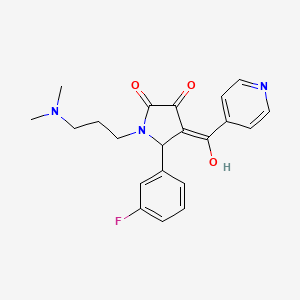 1-(3-(dimethylamino)propyl)-5-(3-fluorophenyl)-3-hydroxy-4-isonicotinoyl-1H-pyrrol-2(5H)-one