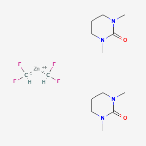 molecular formula C14H26F4N4O2Zn B2644501 Zinc;difluoromethane;1,3-dimethyl-1,3-diazinan-2-one CAS No. 1878193-35-1