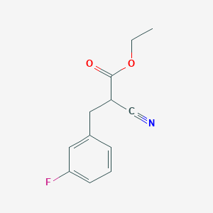 molecular formula C12H12FNO2 B2644517 Ethyl 2-cyano-3-(3-fluorophenyl)propanoate CAS No. 526222-65-1