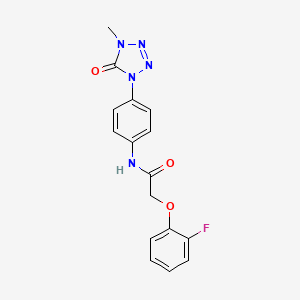 molecular formula C16H14FN5O3 B2644529 2-(2-fluorophenoxy)-N-(4-(4-methyl-5-oxo-4,5-dihydro-1H-tetrazol-1-yl)phenyl)acetamide CAS No. 1396805-25-6