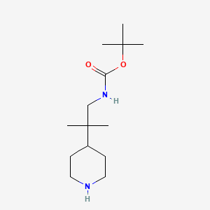 molecular formula C14H28N2O2 B2644555 tert-Butyl (2-methyl-2-(piperidin-4-yl)propyl)carbamate CAS No. 2095411-22-4