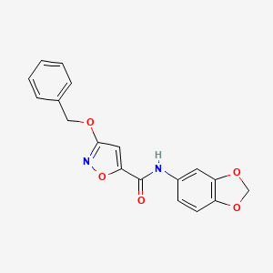 N-(benzo[d][1,3]dioxol-5-yl)-3-(benzyloxy)isoxazole-5-carboxamide