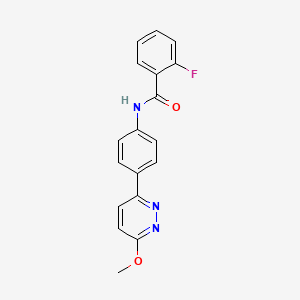 2-fluoro-N-(4-(6-methoxypyridazin-3-yl)phenyl)benzamide