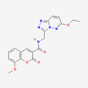 molecular formula C19H17N5O5 B2644566 N-((6-ethoxy-[1,2,4]triazolo[4,3-b]pyridazin-3-yl)methyl)-8-methoxy-2-oxo-2H-chromene-3-carboxamide CAS No. 2034417-19-9