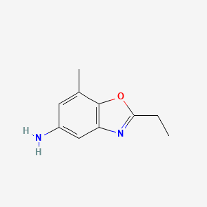 molecular formula C10H12N2O B2644571 2-Ethyl-7-methyl-1,3-benzoxazol-5-amine CAS No. 1267093-84-4