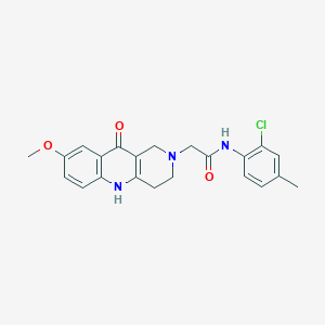 molecular formula C22H22ClN3O3 B2644594 N-(2-chloro-4-methylphenyl)-2-(8-methoxy-10-oxo-3,4-dihydrobenzo[b][1,6]naphthyridin-2(1H,5H,10H)-yl)acetamide CAS No. 1251609-05-8