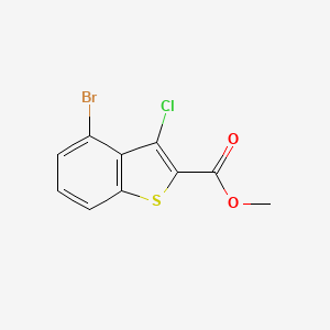molecular formula C10H6BrClO2S B2644604 Methyl 3-chloro-4-bromobenzo[b]thiophene-2-carboxylate CAS No. 725226-80-2