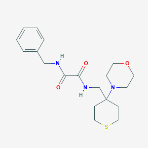 molecular formula C19H27N3O3S B2644633 N'-benzyl-N-{[4-(morpholin-4-yl)thian-4-yl]methyl}ethanediamide CAS No. 2380183-07-1