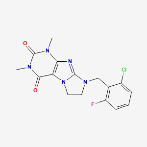 8-(2-chloro-6-fluorobenzyl)-1,3-dimethyl-7,8-dihydro-1H-imidazo[2,1-f]purine-2,4(3H,6H)-dione