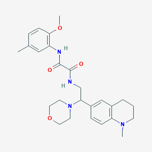 N-(2-methoxy-5-methylphenyl)-N-[2-(1-methyl-1,2,3,4-tetrahydro-6-quinolinyl)-2-morpholinoethyl]ethanediamide