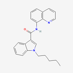 molecular formula C23H23N3O B2644657 1-pentyl-N-quinolin-8-ylindole-3-carboxamide CAS No. 1400742-39-3