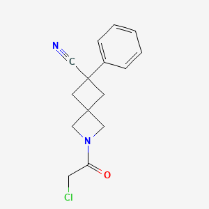 2-(2-Chloroacetyl)-6-phenyl-2-azaspiro[3.3]heptane-6-carbonitrile