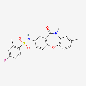 N-(8,10-dimethyl-11-oxo-10,11-dihydrodibenzo[b,f][1,4]oxazepin-2-yl)-4-fluoro-2-methylbenzenesulfonamide