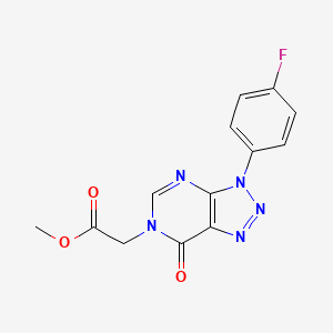 methyl 2-(3-(4-fluorophenyl)-7-oxo-3H-[1,2,3]triazolo[4,5-d]pyrimidin-6(7H)-yl)acetate
