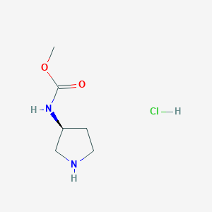 molecular formula C6H13ClN2O2 B2644711 methyl (3S)-pyrrolidin-3-ylcarbamate hydrochloride CAS No. 1312686-80-8