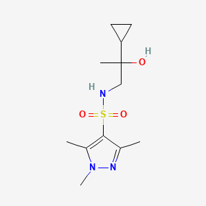 molecular formula C12H21N3O3S B2644716 N-(2-cyclopropyl-2-hydroxypropyl)-1,3,5-trimethyl-1H-pyrazole-4-sulfonamide CAS No. 1448131-51-8