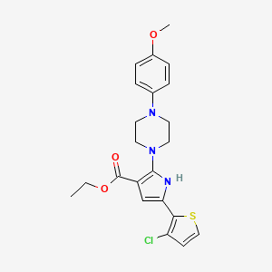Ethyl 5-(3-chlorothiophen-2-yl)-2-[4-(4-methoxyphenyl)piperazin-1-yl]-1H-pyrrole-3-carboxylate