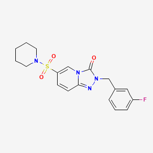 2-(3-fluorobenzyl)-6-(piperidin-1-ylsulfonyl)[1,2,4]triazolo[4,3-a]pyridin-3(2H)-one