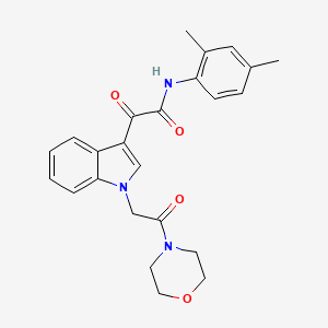 molecular formula C24H25N3O4 B2644773 N-(2,4-dimethylphenyl)-2-(1-(2-morpholino-2-oxoethyl)-1H-indol-3-yl)-2-oxoacetamide CAS No. 872857-42-6