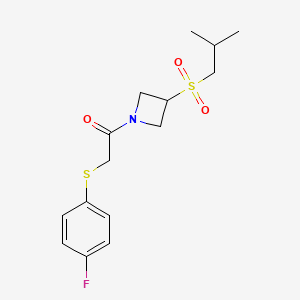 2-((4-Fluorophenyl)thio)-1-(3-(isobutylsulfonyl)azetidin-1-yl)ethanone