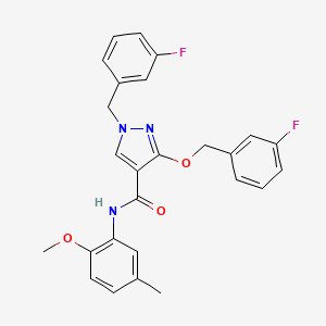 1-(3-fluorobenzyl)-3-((3-fluorobenzyl)oxy)-N-(2-methoxy-5-methylphenyl)-1H-pyrazole-4-carboxamide