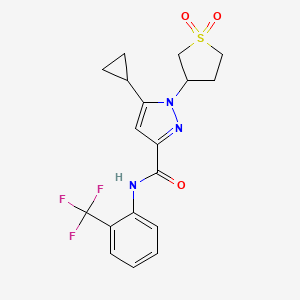5-cyclopropyl-1-(1,1-dioxidotetrahydrothiophen-3-yl)-N-(2-(trifluoromethyl)phenyl)-1H-pyrazole-3-carboxamide