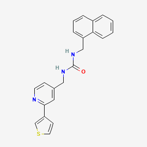 1-(Naphthalen-1-ylmethyl)-3-((2-(thiophen-3-yl)pyridin-4-yl)methyl)urea