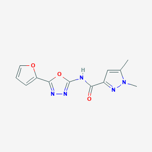 N-(5-(furan-2-yl)-1,3,4-oxadiazol-2-yl)-1,5-dimethyl-1H-pyrazole-3-carboxamide