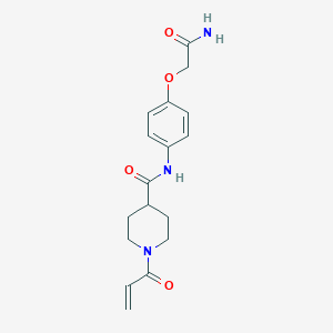 N-[4-(2-Amino-2-oxoethoxy)phenyl]-1-prop-2-enoylpiperidine-4-carboxamide