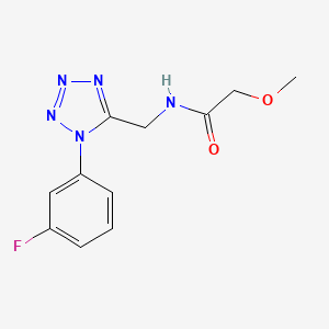 N-((1-(3-fluorophenyl)-1H-tetrazol-5-yl)methyl)-2-methoxyacetamide
