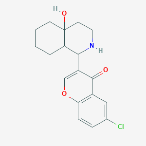 6-Chloro-3-(4a-hydroxydecahydroisoquinolin-1-yl)-4H-chromen-4-one