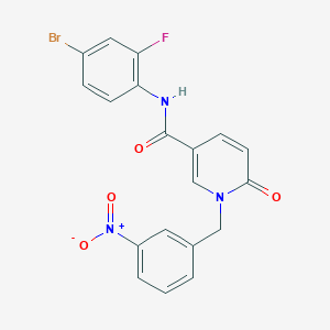 N-(4-bromo-2-fluorophenyl)-1-(3-nitrobenzyl)-6-oxo-1,6-dihydropyridine-3-carboxamide