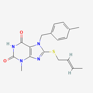 8-[(E)-but-2-enyl]sulfanyl-3-methyl-7-[(4-methylphenyl)methyl]purine-2,6-dione