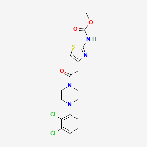 molecular formula C17H18Cl2N4O3S B2644807 Methyl (4-(2-(4-(2,3-dichlorophenyl)piperazin-1-yl)-2-oxoethyl)thiazol-2-yl)carbamate CAS No. 946236-37-9
